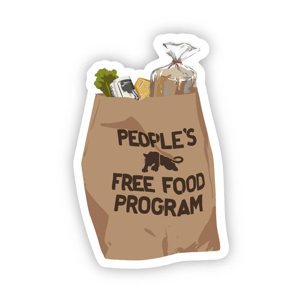People's Free Food Bag | Black Panther Stickers |  Activism