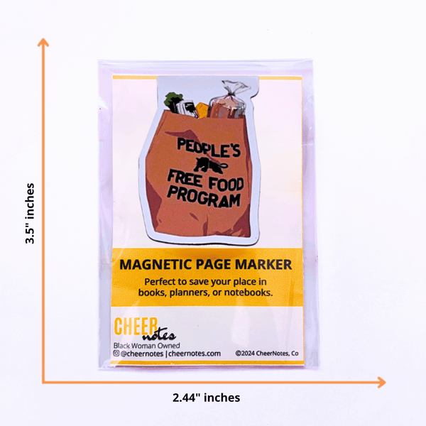 People's Free Food Bag Magnetic Bookmarks | Black Culture