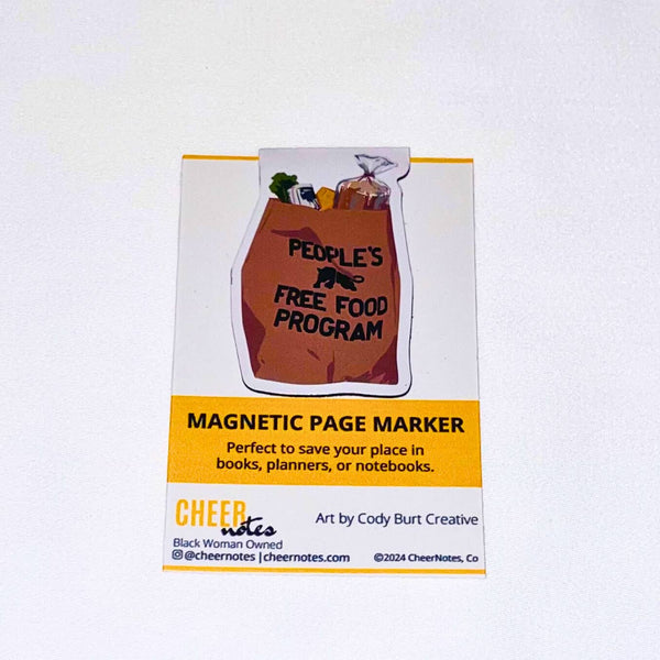 People's Free Food Bag Magnetic Bookmarks | Black Culture