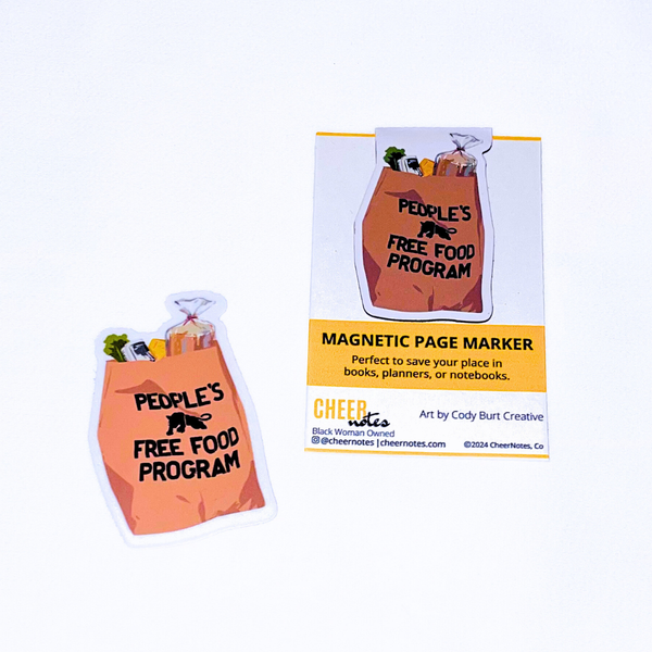 People's Free Food Bag Magnetic Bookmarks | Black Culture