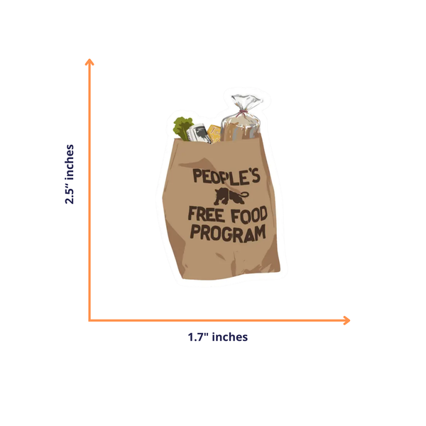 People's Free Food Bag | Black Panther Stickers |  Activism
