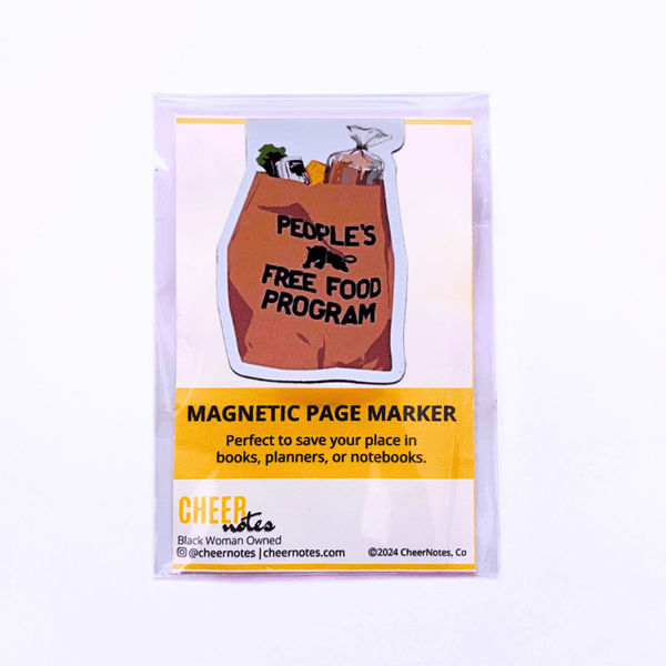 People's Free Food Bag Magnetic Bookmarks | Black Culture