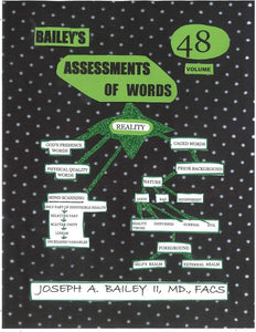 BAILEY'S ASSESSMENT OF WORDS VOLUME 48 cover image
