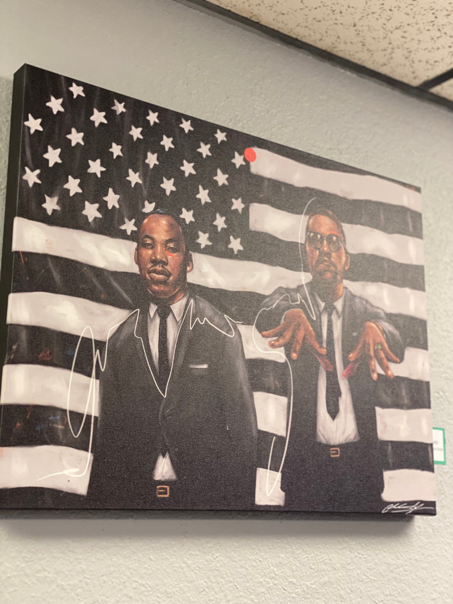 Malcolm X & Martin Luther King (Art By Chuck Styles) – Grassrootz Bookstore