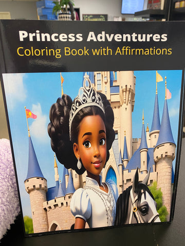 Princess Adventures Coloring Book & Affirmations