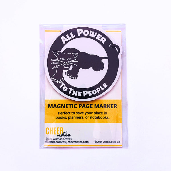 All Power Magnetic Page Marker Bookmarks | Black Panther